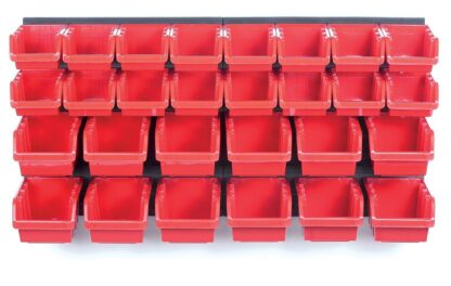 KISTENBERG Závěsná stěna, držák s 28 boxy, 800x165x400 mm, plast - ORDERLINE