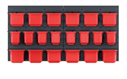 KISTENBERG Závěsná stěna, držák s 20 boxy, 800x165x400 mm, plast - ORDERLINE