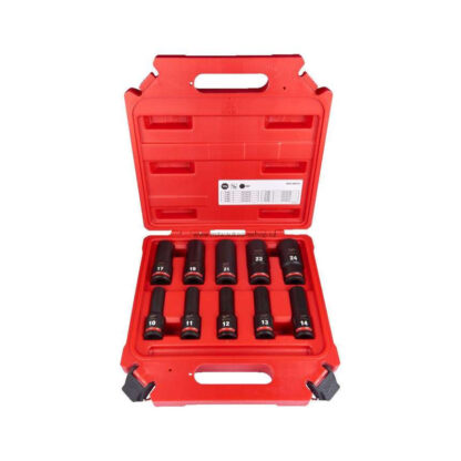 Milwaukee Průmyslové hlavice Shockwave 1/2" HEX  sada 10ks, 10-24mm prodloužené 4932480457