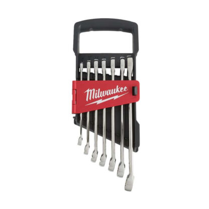 Očkoploché klíče 10 ÷ 17 mm MAX BITE™ Milwaukee 4932464257, vyhnuté. Sada 7 dílů v pořadači 4932464257