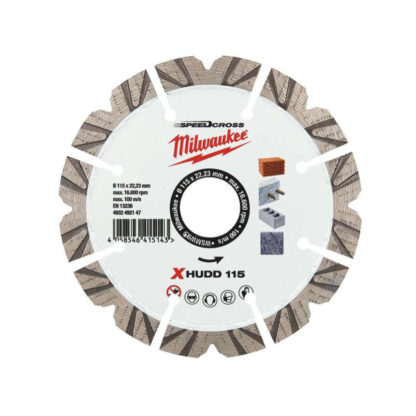 Diamantový rozbrušovací kotouč Milwaukee XHUDD 115 mm 4932492147