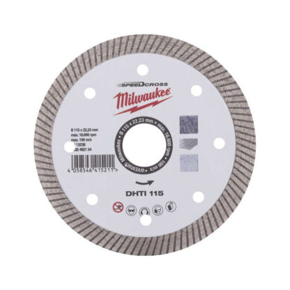 Diamantový rozbrusovací kotúč Milwaukee DHTI 115 mm - celoobvodový 4932492154