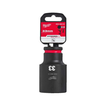 Nástrčná hlavice 1/2" Milwaukee Shockwave™ Impact Duty 33 mm, rázová, prodloužená 4932480350