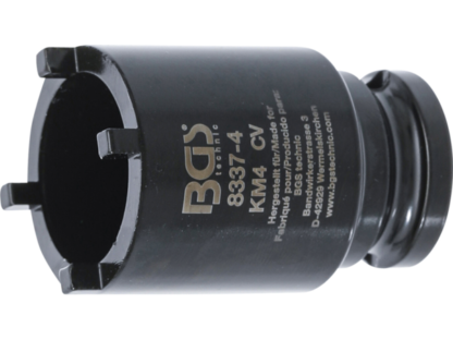 BGS technic Nástrčná hlavice 1/2" na matice se zářezy KM4, vnější čepy - BGS 8337-4