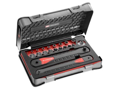 Facom Sada 1/4" a 3/8" 6hranných hlavic s 1/4 a 3/8" převodovými nástavci, 21 ks- FC-AXS.SMJ1
