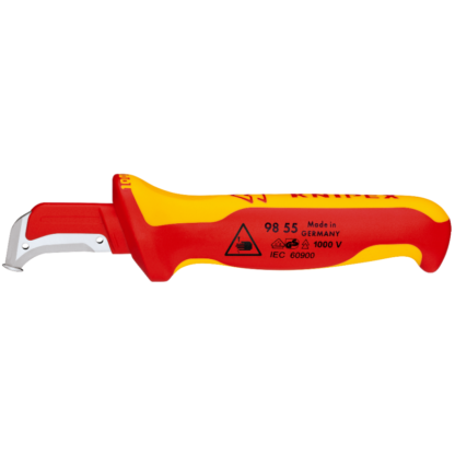 Nůž na odizolování kabelů, izolovaný 1000V, čepel 38 mm, s vodící patkou - KNIPEX 98 55