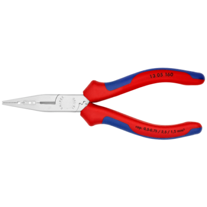Elektrikářské kleště, chromované, odizolovací, 0,5-0,75/1,5/2,5 mm - KNIPEX 13 05 160