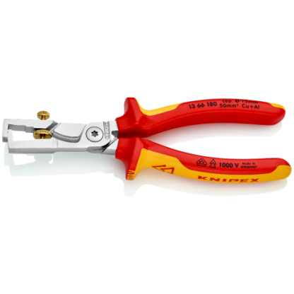 Odizolovací kleště s kabelovými nůžkami, VDE 1000V, max. 5 mm - KNIPEX 13 66 180