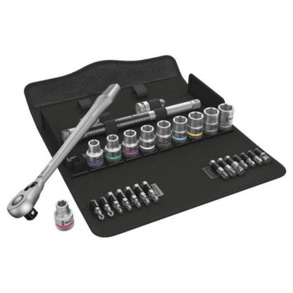Wera 004081 Ráčnová sada Zyklop Metal 8100 SC 11 - palcová, upínací část 1/2" (28 dílů) 05004081001