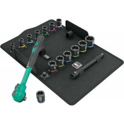Wera 005530 Ráčna Zyklop Comfort 3/8" včetně hlavic 8 ÷ 24 mm, 8100 SB 12 (Sada 16 dílů) 05005530001