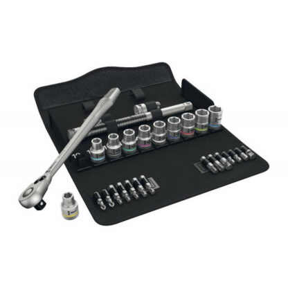 Wera 004078 Ráčnová sada Zyklop Metal 8100 SC 8. 28 dílů, upínací část 1/2" 05004078001