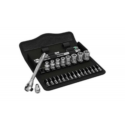 Wera 004020 Ráčnová sada 1/4" 8100 SA 10 Zyklop Metal, průchozí čtyřhran, palcová (Sada 28 dílů) 05004020001