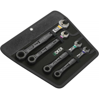 Wera 073295 Očkoploché ráčnové klíče 7/16 ÷ 3/4" 6000 Joker 4 Imperial Set 1, palcové (Sada 4 dílů) 05073295001