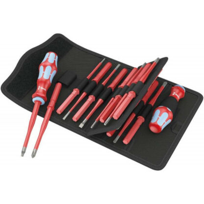 Wera 059041 Šroubovací rukojeť Kraftform Kompakt VDE Stainless 17 extra slim 1, včetně čepelí (Sada 17 dílů) 05006631001