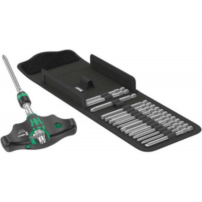 Wera 057473 Šroubovací bity s T-rukojetí Kraftform Kompakt 400 RA Imperial Set 1 (Sada 17 dílů) 05057473001