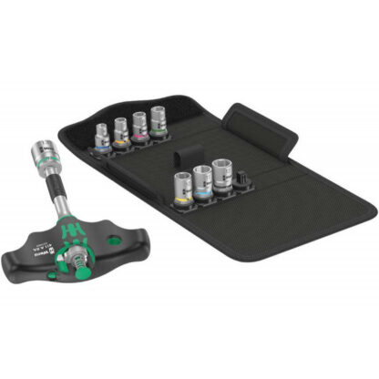 Wera 023470 Nástrčné hlavice 1/4" 6 ÷ 13 mm s T-rukojetí Kraftform Kompakt 400 RA Set 2 (Sada 9 dílů) 05023470001