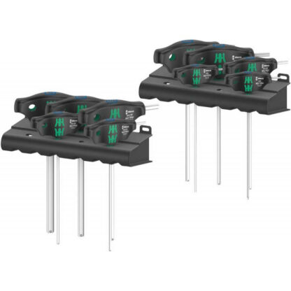 Wera 023451 Zástrčné klíče Hex-Plus s T-rukojetí 454/10 HF Set Imperial 1 - palcové (Sada 12 dílů s přidržovací funkcí) 05023451001