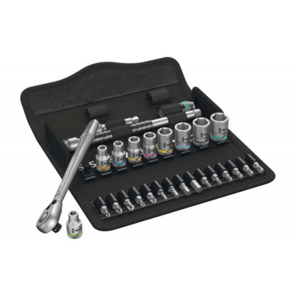 Wera 004018 Ráčnová sada 1/4" 8100 SA 8 Zyklop Metal, přepínací (Sada 28 dílů) 05004018001