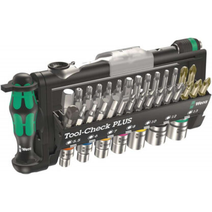 Wera 056490 Bity, hlavice a ráčna 1/4" Zyklop Tool-Check PLUS s držákem 889/4/1 K (Sada 40 dílů) 05056490001