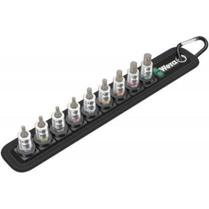 Wera 003884 Zástrčné hlavice Zyklop 1/4" inbus Belt A Imperial 1, palcové s přidržovací funkcí (Sada 9 dílů) 05003884001