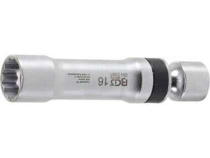 BGS Technic BGS 2391 Kloubová nástrčná hlavice 3/8" 12hranná 16 mm na zapalovací svíčky, s