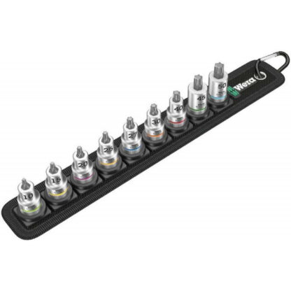 Wera 003972 Zástrčné hlavice Torx Zyklop 3/8" Belt B 3 TORX HF s přidržovací funkcí (Sada 9 dílů) 05003972001
