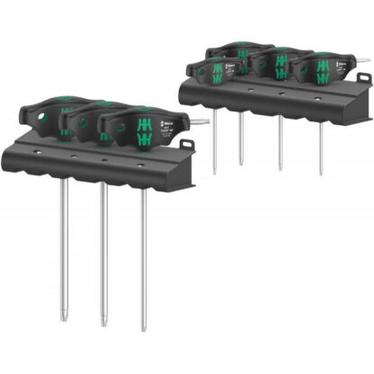 Wera 023452 Zástrčné klíče TORX s T-rukojetí 454/7 HF Set 1 (Sada 9 dílů s přidržovací funkcí) 05023452001