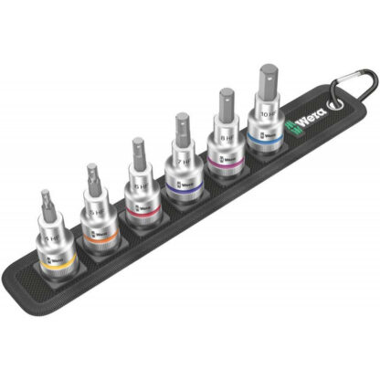 Wera 003996 Zástrčné bitové hlavice Zyklop 1/2" 4 ÷ 10 mm Belt C 2 s přidržovací funkcí (Sada 6 dílů) 05003996001