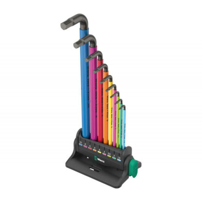 Wera 133165 Zástrčné klíče inbus 950/9 Hex-Plus Multicolour 3, BlackLaser (Sada 9 dílů) 05133165001