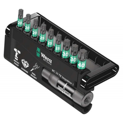 Wera 057688 Bity Bit-Check 10 TX Impaktor 1 s držákem 897/4 Impaktor R (Sada 10 dílů) 05057688001