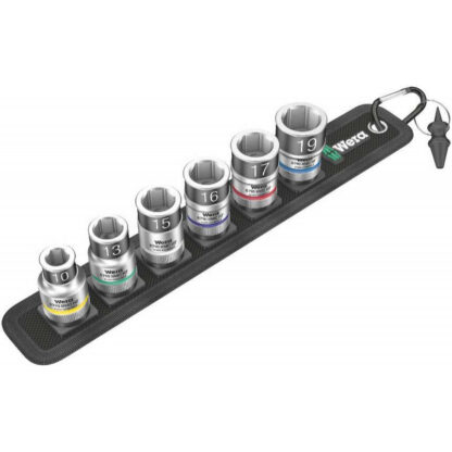 Wera 003995 Nástrčné hlavice Zyklop 1/2" 10 ÷ 19 mm Belt C 1 s přidržovací funkcí (Sada 7 dílů) 05003995001