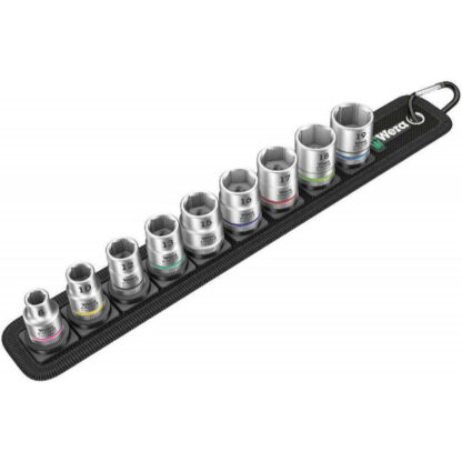 Wera 003973 Nástrčné hlavice Zyklop 3/8" Belt B 4 s přidržovací funkcí (Sada 9 dílů) 05003973001