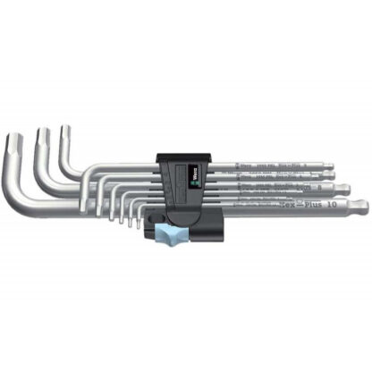 Wera 073544 Zástrčné klíče inbus 3950/9 Hex-Plus Stainless 1 SB, nerezové (Sada 9 dílů) 05073544001
