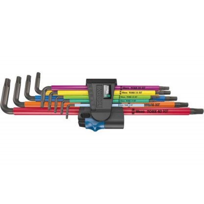 Wera 024470 Zástrčné klíče Torx 967/9 TX XL Multicolour HF 1. Sada 9 ks dlouhých klíčů s přidržovací funkcí 05024470001