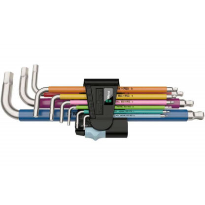 Wera 022669 Zástrčné klíče inbus 3950/9 Hex-Plus Multicolour Stainless 1, nerezová ocel (Sada 9 dílů) 05022669001