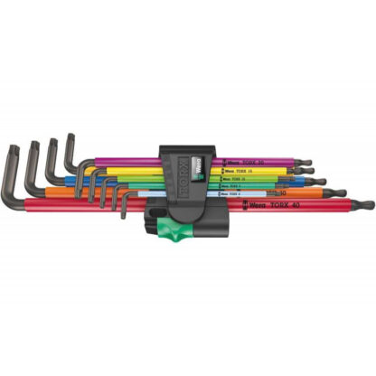Wera 024480 Zástrčné klíče 967/9 TX XL Multicolour 1. Sada 9 ks dlouhých Torx klíčů 05024480001