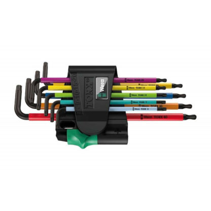 Wera 024335 Zástrčné klíče Torx 967/9 TX BO Multicolour 1, BlackLaser  (Sada 9 dílů) 05024335001