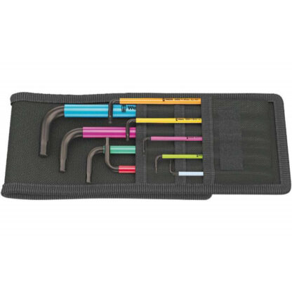 Wera 022639 Zástrčné klíče inbus 950/9 Hex-Plus Multicolour Imperial 1, palcové, BlackLaser  (Sada 9 dílů) 05022639001