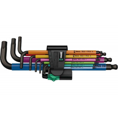 Wera 022089 Zástrčné klíče inbus Wera 950/9 Hex-Plus Multicolour 1. Sada 9 ks (1,5-10mm) 05022089001
