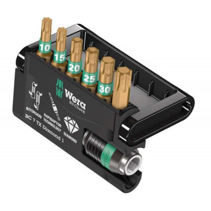 Wera 057415 Bity Bit-Check 7 TX Diamond 1 s držákem 889/4/1 K (Sada 7 dílů) 05057415001
