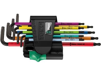 Wera 073599 Sada zástrčných klíčů 967 SPKL/9 TORX BO Multicolour, Blacklaser, 9d.