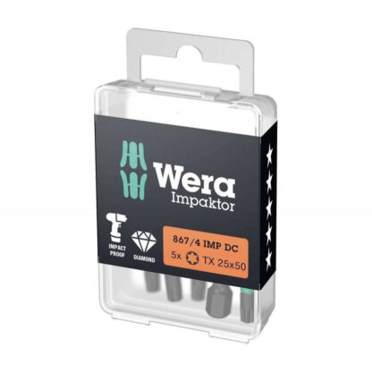 Wera 057665 Bit 1/4" Torx TX 25x50 typ 867/4 IMP DC Impaktor, sada 5 ks 05057665001