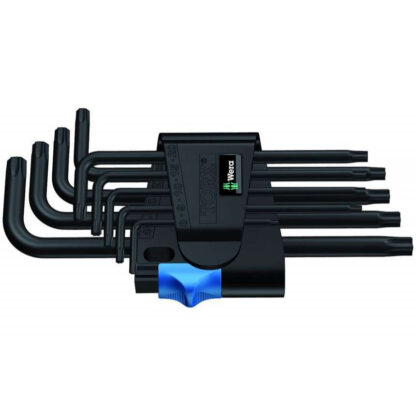 Wera 024244 Zástrčné klíče Torx 967/9 TX HF 1 s přidržovací funkcí, BlackLaser (Sada 9 dílů) 05024244001
