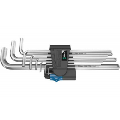 Wera 022130 Šestihranné klíče Wera 950/9 L Hex-Plus HF 1, chromovaná s přidržovací funkcí (9 ks) 05022130001