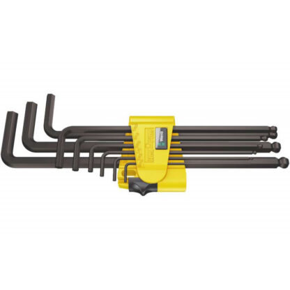 Wera 133180 Zástrčné klíče inbus 950/9 Hex-Plus Imperial 1 SB palcová, blacklaser (Sada 9 dílů) 05133180001
