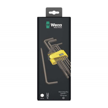 Wera 021721 Zástrčné klíče inbus 950/13 Hex-Plus Imperial 1 SB, palcové, BlackLaser (Sada 13 dílů) 05021721001