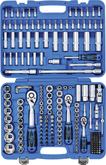 BGS technic Gola sada 1/4", 3/8", 1/2" hlavice Super-lock, 191 dílů- BGS 102292