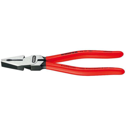 Silové kombinované kleště 180 mm. KNIPEX 02 01 180 - leštěno, plastové návleky 02 01 180
