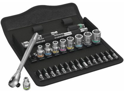 Wera 004017 Sada ráčnová Zyklop Metal 8100 SA 7, 28 d. upínací část 1/4" - metrická