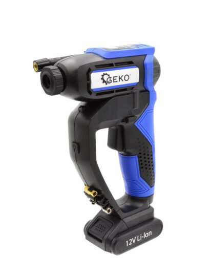 GEKO AKU kompresor 12 V, 10 bar, LCD displej, LED podsvícení